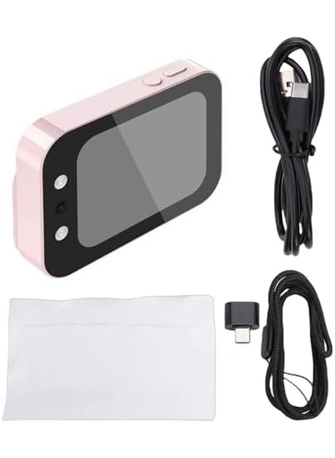 Pink 4K 64MP Digital Camera With Sliding Cover 2.8 Inch Screen 3600mAh Battery For Vlog - Image 3