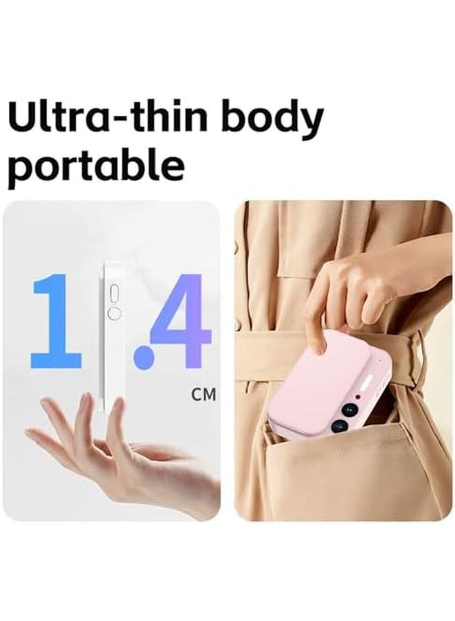 Pink 4K 64MP Digital Camera With Sliding Cover 2.8 Inch Screen 3600mAh Battery For Vlog - Image 4