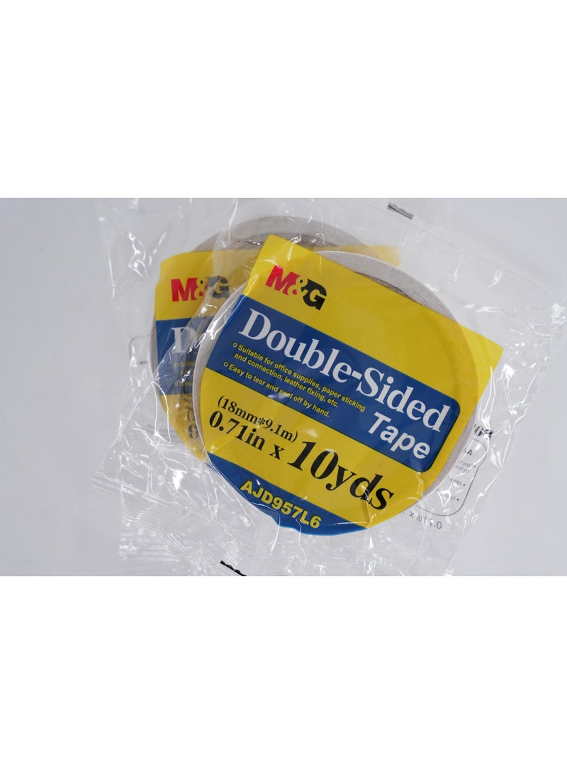 M&G double sided Tissue Tape 18mm x10y (1 roll) - Image 2