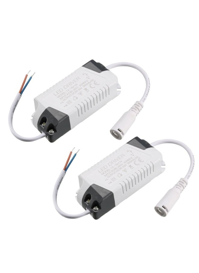 uxcell - sourcingmap LED Driver 12-18W Constant Current 300mA High Power AC 85-265V Output 36-65V DC Connector External Power Supply LED Ceiling Lamp Transformer 2Pcs - Image 1