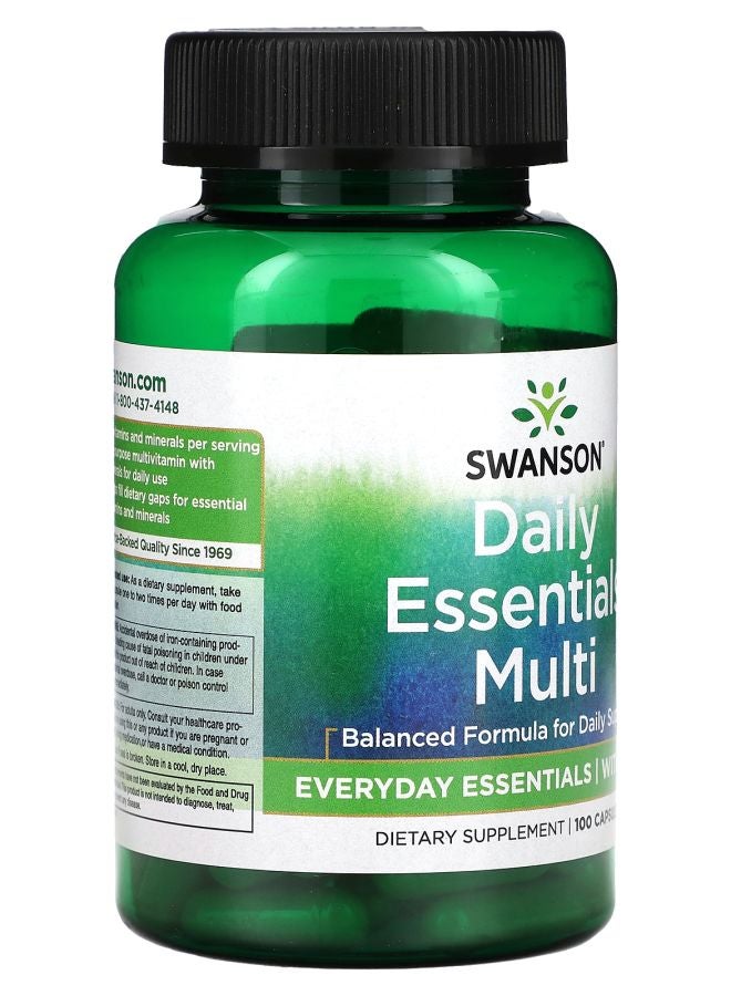 SWANSON Daily Essentials Multi 100 Capsules - Image 2