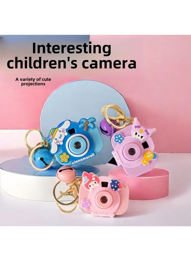 Mini Projection Camera Slide Cartoon Mini Projector Classic Childhood Fun Stall Toys-Color:Film Viewing Camera With Bell  - Image 1
