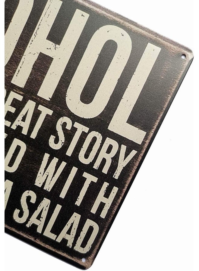 ERLOOD Alcohol Tin Signs Unique Metal Bar Wall Plaque Decor Vintage Kitchen Tin Sign 12 X 8 - Image 3