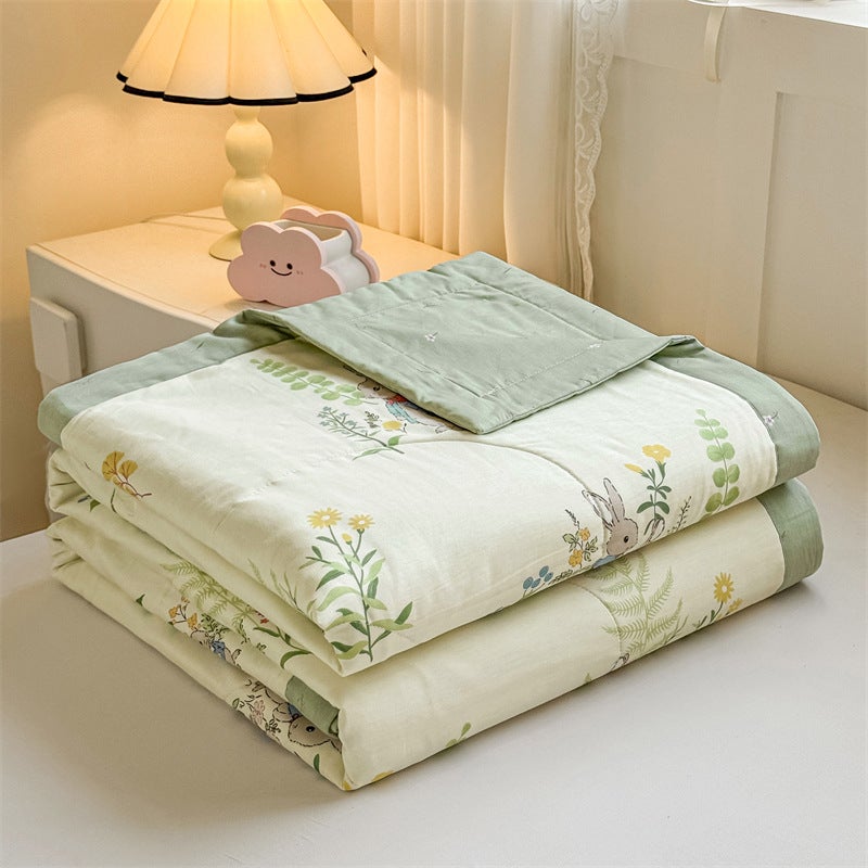 Class A Cotton Summer Quilt Air-Conditioning Single Double Summer Quilt 100 Pure Cotton Thin Quilt Student Quilt Children'S - Image 4