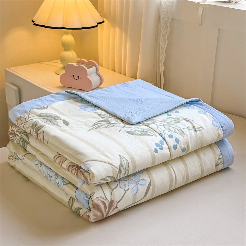 Class A Cotton Summer Quilt Air-Conditioning Single Double Summer Quilt 100 Pure Cotton Thin Quilt Student Quilt Children'S - Image 3