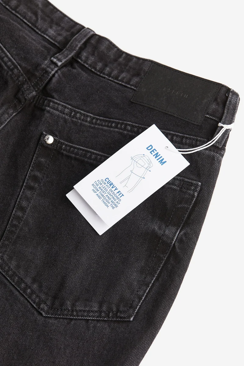 H&M Curvy Fit Straight Regular Jeans
