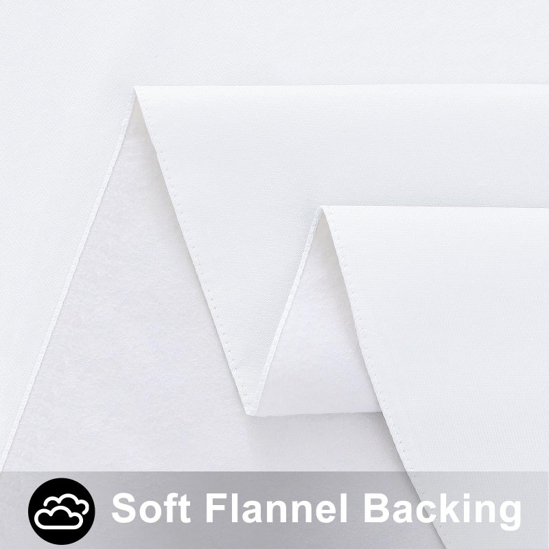 Smiry Rectangle Table Cloth 60x84 Inch, Waterproof Wipeable Vinyl Tablecloths Protector, Oil Spill Proof Plastic Table Cover for Dining, Picnic, Camping, Outdoor, White - Image 4