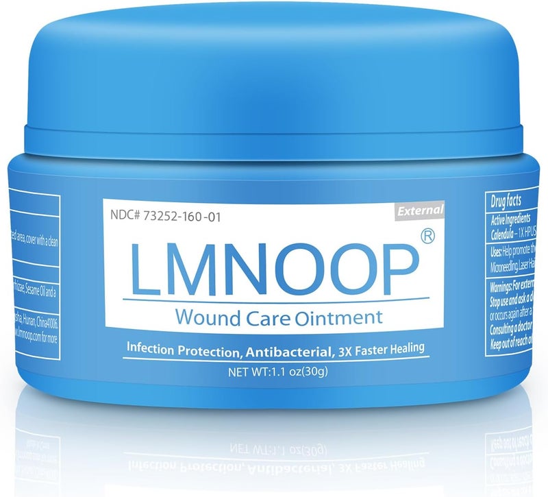 LMNOOP كريم العناية بالجروح LMNOOP لعلاج العدوى والقرحات والجروح والقطع والخدوش والحروق والعضات والجروح الجراحية المفتوحة والعميقة والجروح المتنوعة مرهم الإسعافات الأولية لإصلاح البشرة للجروح التي يصعب شفاؤها في الظهر والساق والأرداف - Image 1