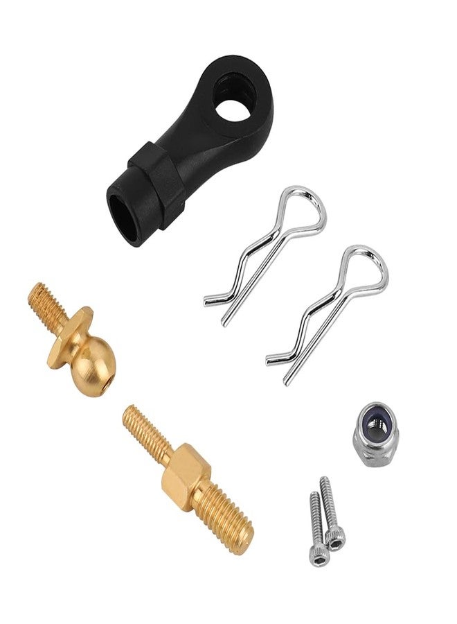 Pothyes CNC Aluminum Drop Hitch Receiver with Link Rod End Set for 1/24 RC Crawler SCX24 DIY Upgrade ((red) - Image 3