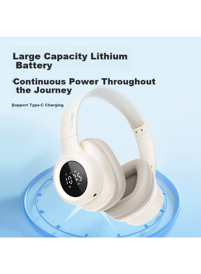 Deli Cet-4, Cet-6, Tem-4, Tem-8 Frequency-adjustable Listening Headphones Headset Bluetooth Lithium Battery Wireless Online Course Student Black Lt560 - Image 2