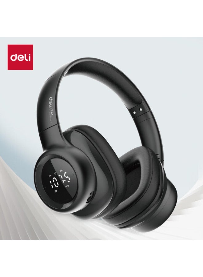 Deli Cet-4, Cet-6, Tem-4, Tem-8 Frequency-adjustable Listening Headphones Headset Bluetooth Lithium Battery Wireless Online Course Student Black Lt560 - Image 4