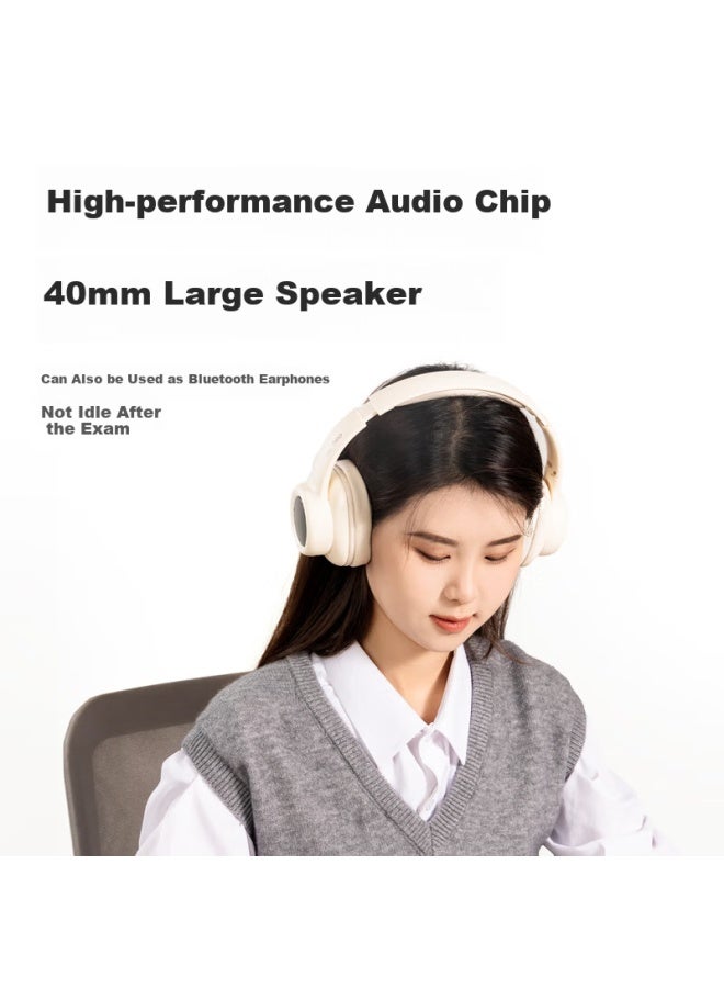 Deli Cet-4, Cet-6, Tem-4, Tem-8 Frequency-adjustable Listening Headphones Headset Bluetooth Lithium Battery Wireless Online Course Student Black Lt560 - Image 1