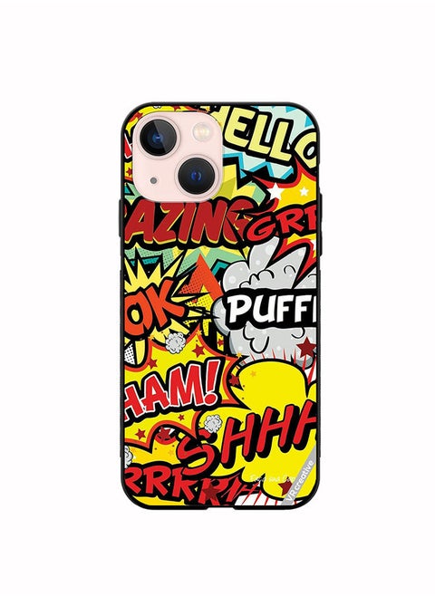 Protective Case Cover For Apple iPhone 14 Multibrand Stickers Design Multicolour