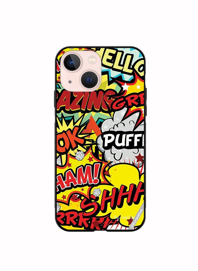 VR CREATIVE - Protective Case Cover For Apple iPhone 14 Multibrand Stickers Design Multicolour - Image 1