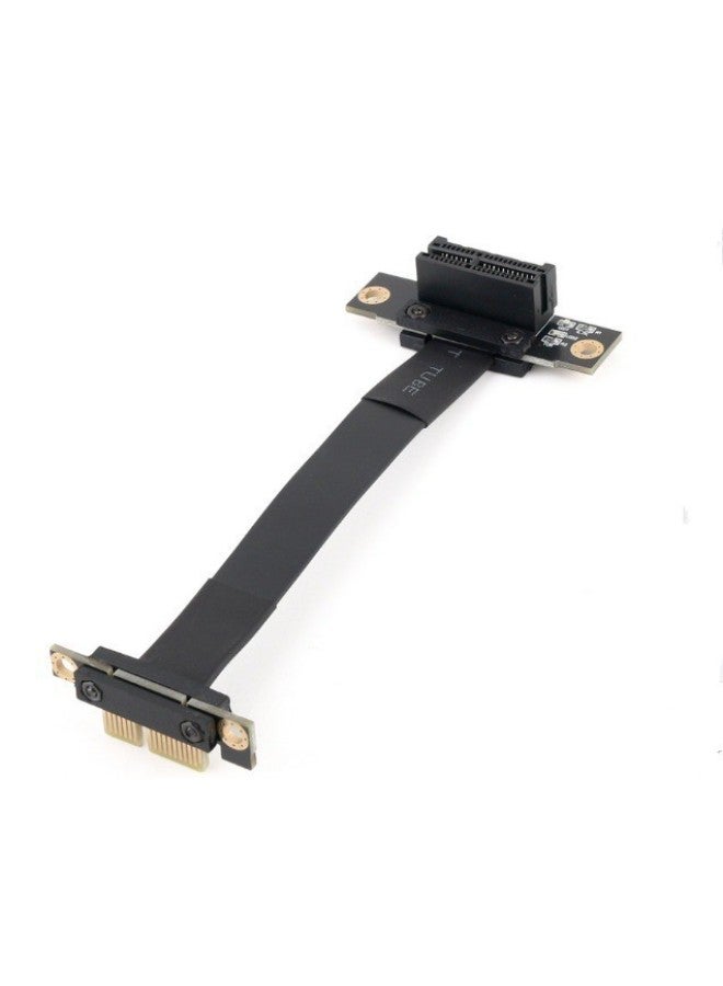 بطاقة ملحقة PCI-E 3.0 1x إلى 1x بزاوية 90 درجة لتوصيل كروت الفيديو والصوت والشبكة اللاسلكية وكرت المصفوفة مع كابل تمديد - Image 1