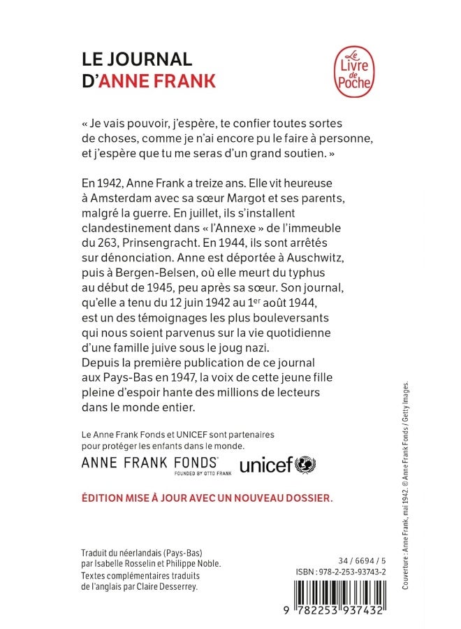 Le Livre de Poche Journal d'Anne Frank (Nouvelle édition) - Image 2