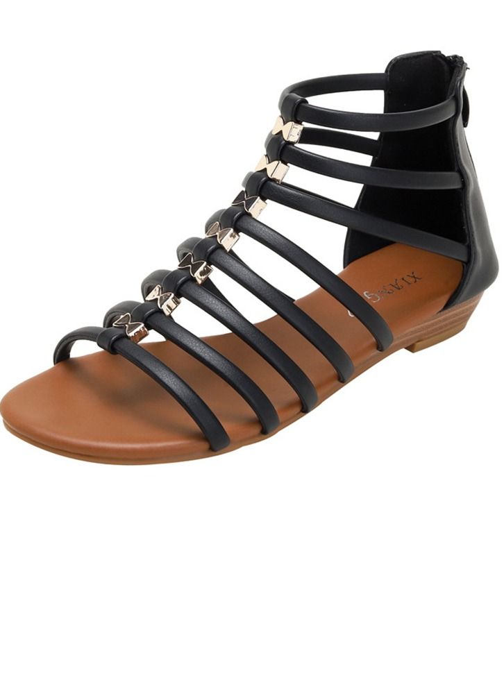 Loquat Casual And Versatile Flat Sandals 2CM Black  - Image 1
