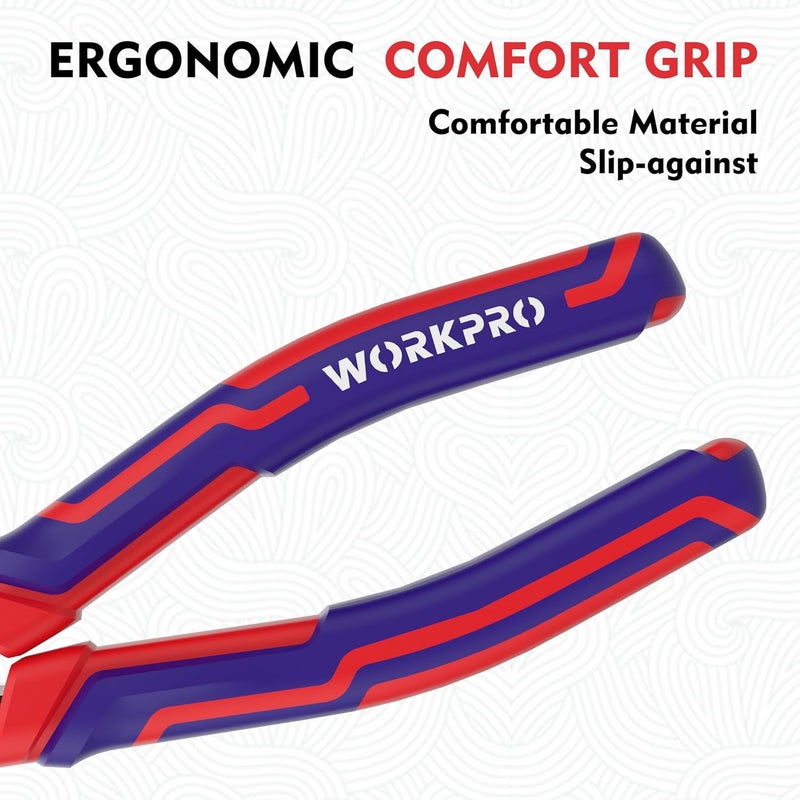 WORKPRO 6” Wire Cutters Heavy Duty CRV Steel, Diagonal Pliers for Cutting Wires Craft, Comfort Grip Handle - Image 4