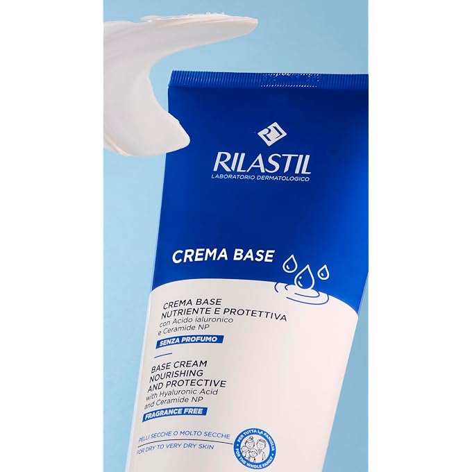 Rilastil Creme Base Moisturising Cream for Face and Body, Fragrance-Free, for Dry and Very Dry Skin, Suitable for the Whole Family, 400 ml - Image 3