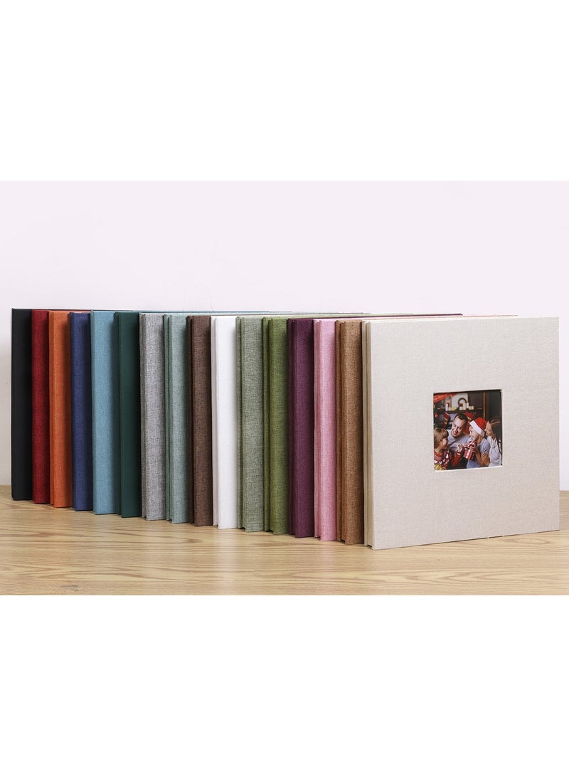 كن واحدًا ألبوم الصور اللاصقة الذاتية 40 صفحة ، 27x28x3cm لعقد الزفاف العائلة سفر الطفل البيج السنة الجديدة وعيد الميلاد هدية مبيعاً أفضل - Image 2