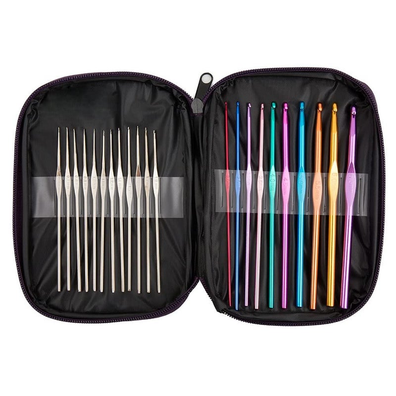 Dodhar إبر الكروشيه، إبر الحياكة، مجموعة الكروشيه، خطاف الكروشيه، مجموعة الحياكة، مجموعة الإبر، مجموعة إبر الحياكة، إبرة الكروشيه، مجموعة الكروشيه، مجموعة خطاف الكروشيه - Image 1