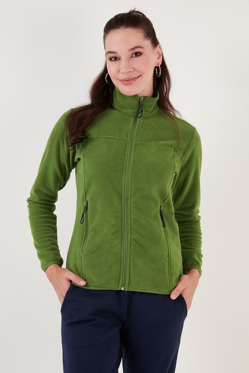 Lela Slim Fit Anti-Pilling Non-Pilling Zippered Pocket Fleece Cardigan Women's POLAR 5907002 - Image 3