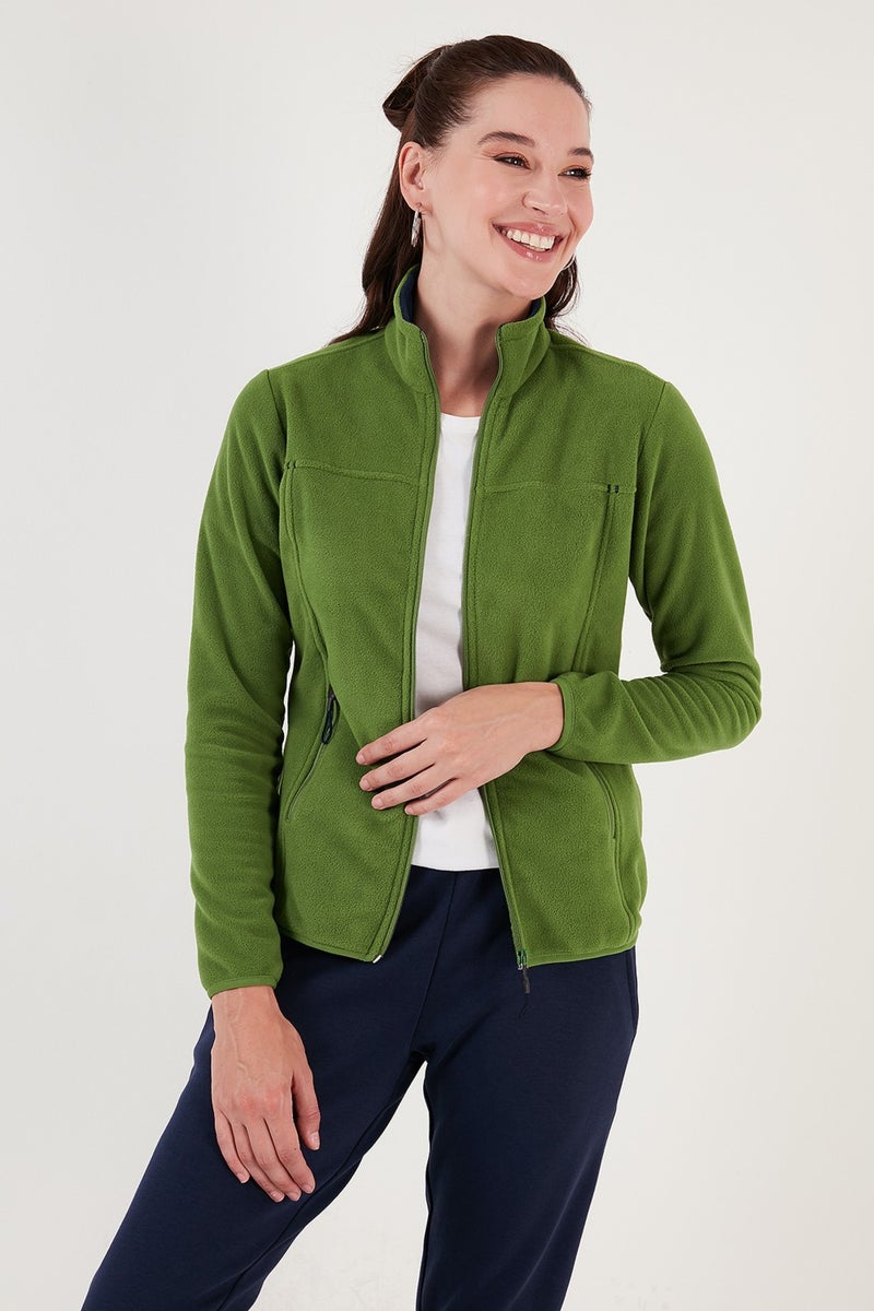 Lela Slim Fit Anti-Pilling Non-Pilling Zippered Pocket Fleece Cardigan Women's POLAR 5907002 - Image 5