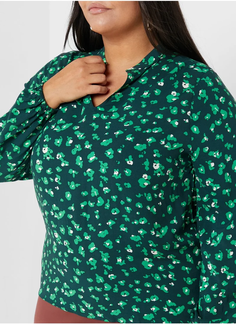 Only Carmakoma Knitted Printed Top