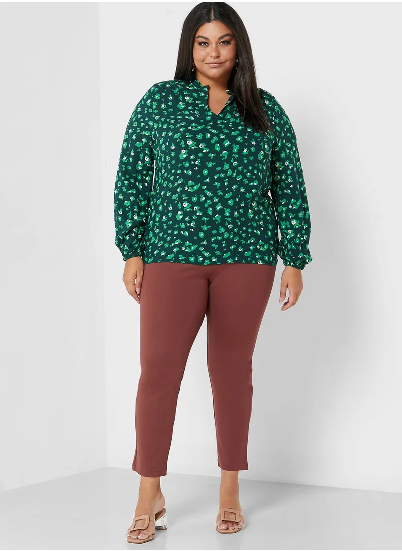 Only Carmakoma Knitted Printed Top