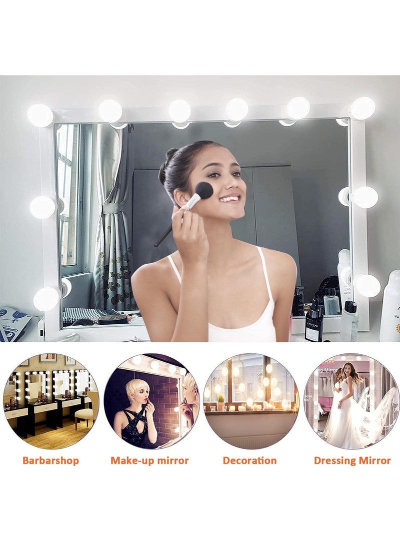 Hollywood Style Vanity Mirror Light Strip - 14 LED Dimmable Bulbs, 3 Color Temperatures, USB Powered for Makeup Table & Bathroom (USB,Mirror Not Included) - Image 5