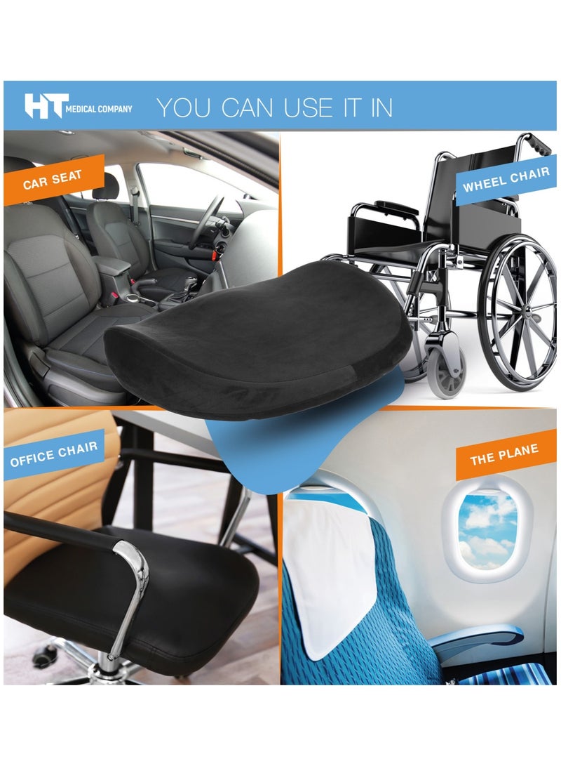 Max Comfort Comfort medical seat cushion, comfortable memory foam seat for office chair, car and home - black  - Image 5