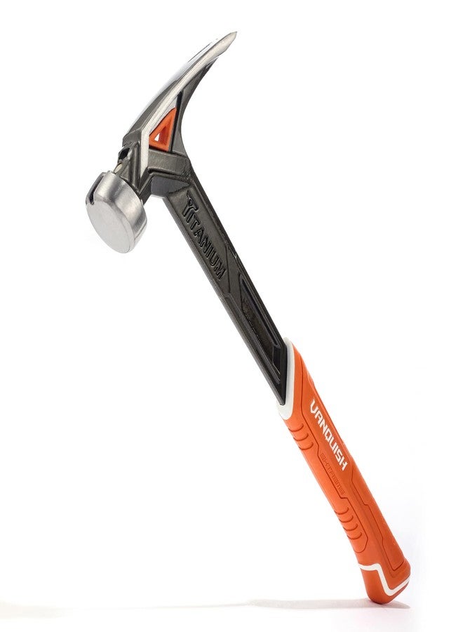 Vanquish Titanium Framing Hammer, One-piece Forged Rip Claw Hammer with Titanium Head, Smooth Face, Shock Reduction Grip, 11oz (0536) - Image 1