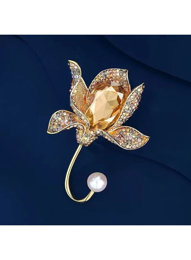 Mark Fairwhale Luxury Crystal Drop Inlaid Diamond High-end Brooch  - Image 2