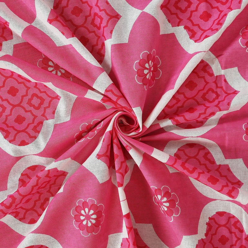 Braise Premium 100% Pure Cotton | Double Bedsheet | Medium Size 70 x 100 inch with 2 Pillow Covers - SANS7001 (Pink) - Image 4