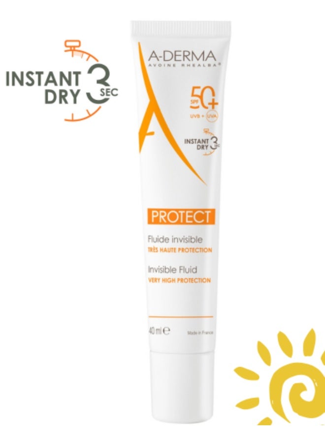 A-DERMA A Derma Protect Invisible Fluid Spf 50+ 40ml - Image 1