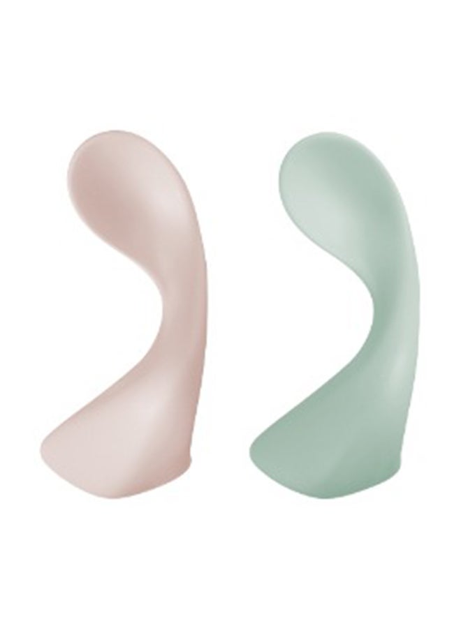 inochi Amori Training Spoons Set, Light Pink And Tea Green - Image 1