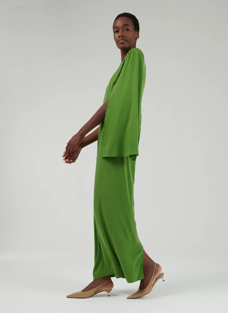 ليم Marked Waist Dress