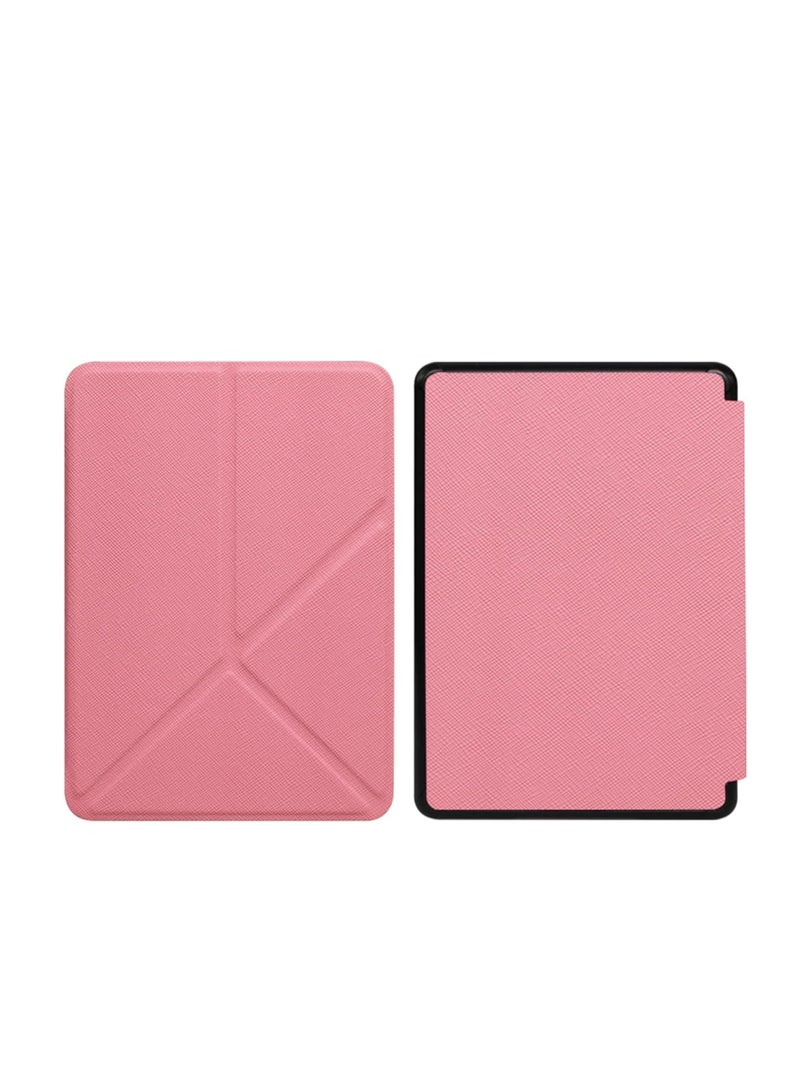 Kindle Paperwhite 11th Generation Case, 6.8-inch Flip Cover with Auto Wake/Sleep, Multi-Viewing Angles Stand, Compatible with Signature Edition (Pink)