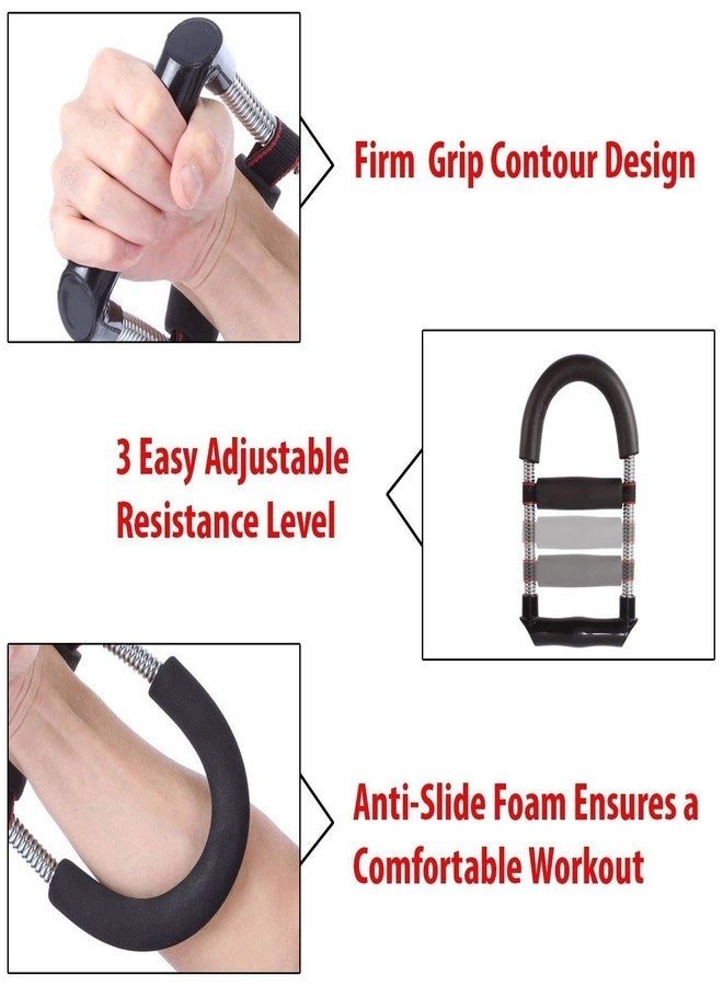 SILENCIO Wrist Strengthener Forearm Exerciser Hand Developer Strength Trainer for Fitness Enthusiasts, Athletes, Professionals Arm Hand Grip Workout Strength Trainer Home Gym Workout Equipment - Image 2