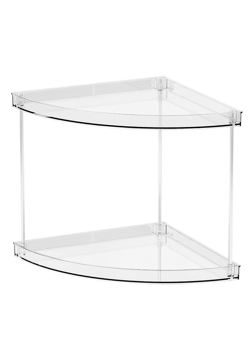 DIOTTI Acrylic Bathroom Counter Organizer, Clear Bathroom Countertop Corner Organizer - Image 1
