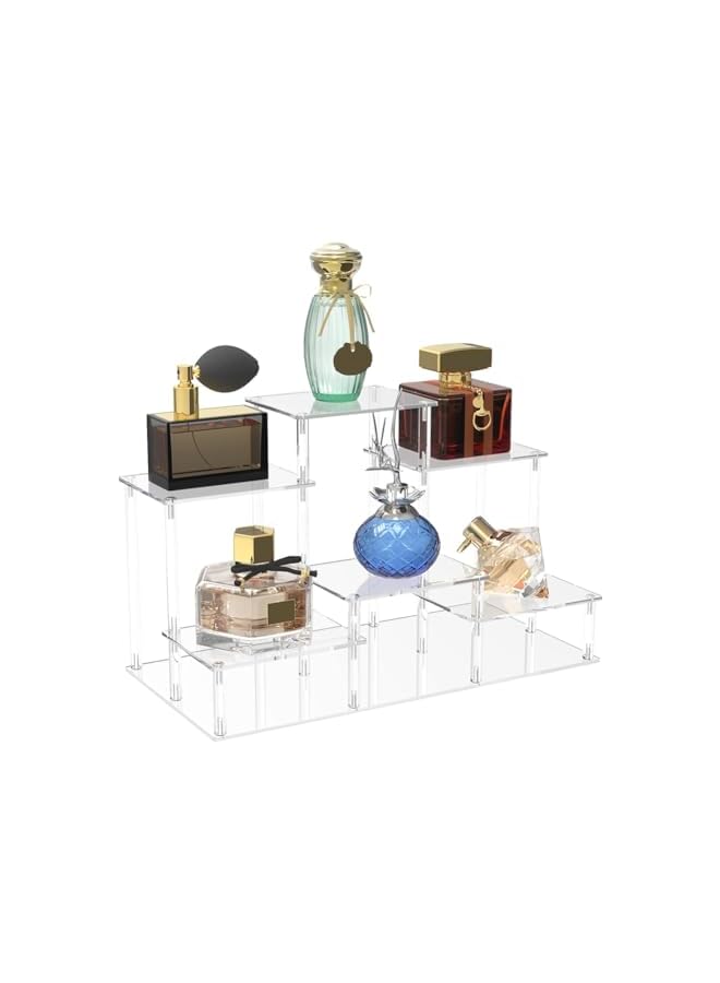 The Bros حامل عرض أكريليك بارتفاع 6 طبقات رف شفاف منظم عطور طاولة أكريليك لعرض الكب كيك والحلويات وجامع الشمبانيا والشخصيات التفاعلية وفنكو بوب حامل عرض متعدد الطبقات - Image 2