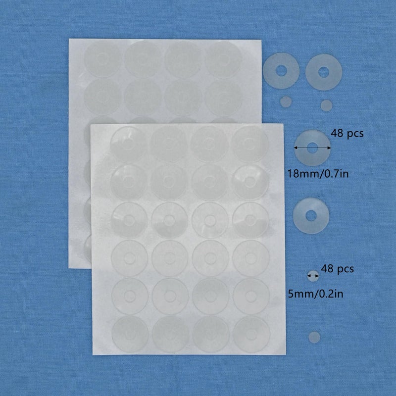 Linxiao Non Slip Silicone Grips For Quilt Templates Ruler Grip Stickers True Grips For Quilting Rulers 96 Pieces In Total  48 Large And 48 Small Non Slip Silicone Grips - Image 4