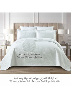 دوناتيلا 3 قطع طقم لحاف مضغوط مايكروفايبر مقاس مفرد ابيض  - Image 2