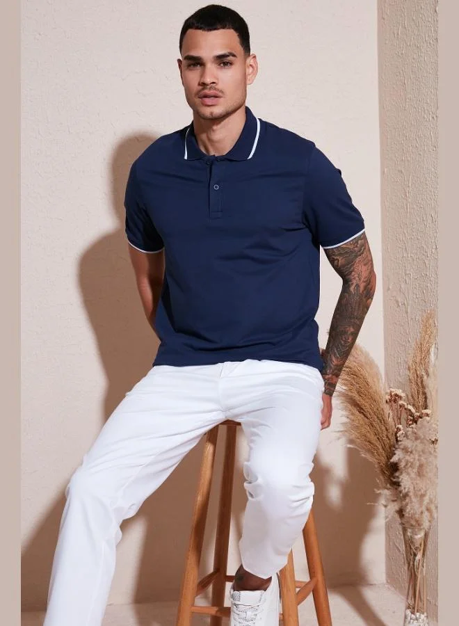 Buratti  Buratti Cotton Regular Fit Polo Neck T Shirt Men's Polo Neck T Shirt 5902063 for Men | Best Price UAE