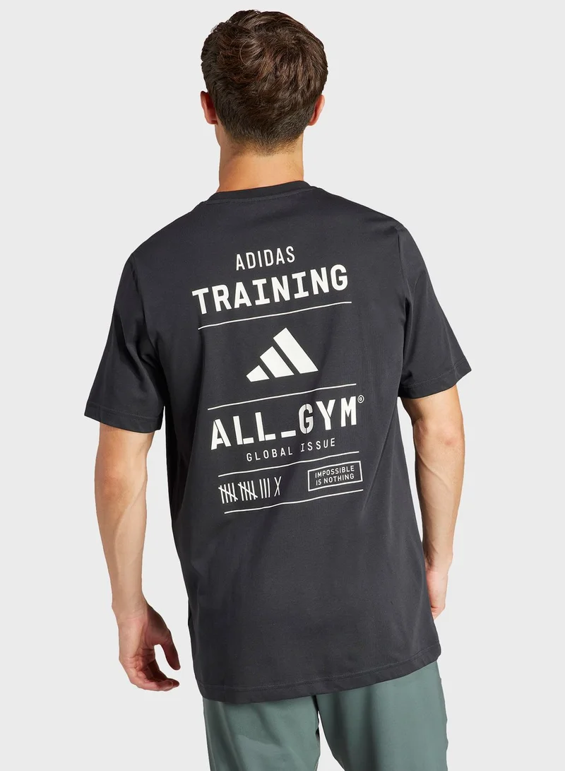 adidas تيشيرت رياضي مزين برسومات