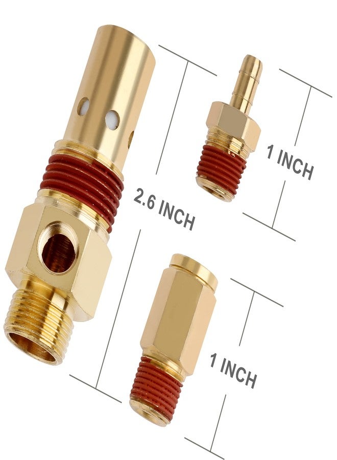 Hromee Air Compressor Replacement Components Brass 1/2 Inch MNPT Compressor in Tank Check Valve Kit with Three Different Unloader Tube Fittings 20 SCFM 4 Pieces - Image 3