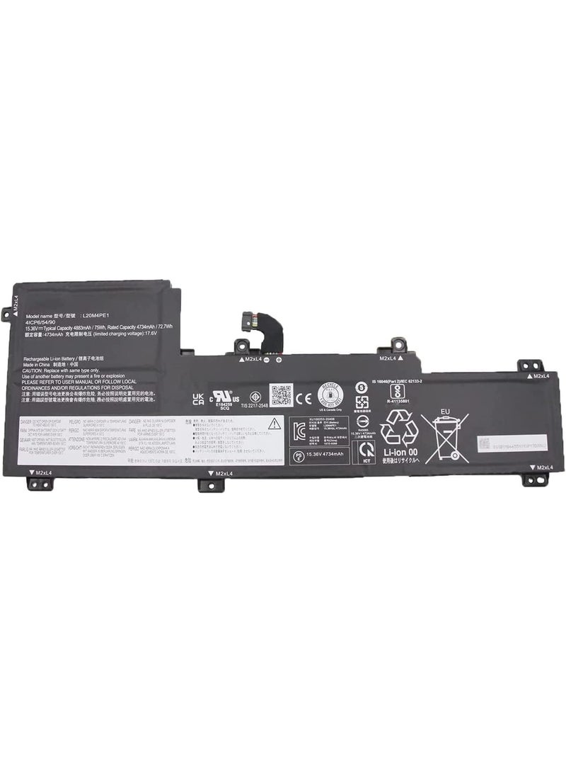 Terabyte بطارية 15.36 فولت 75 واط ساعي 4883 مللي أمبير L20M4PE1 متوافقة مع سلسلة Le.novo IdeaPad 5 Pro-16ACH6 5B11B66552 SB11B66551 - Image 1