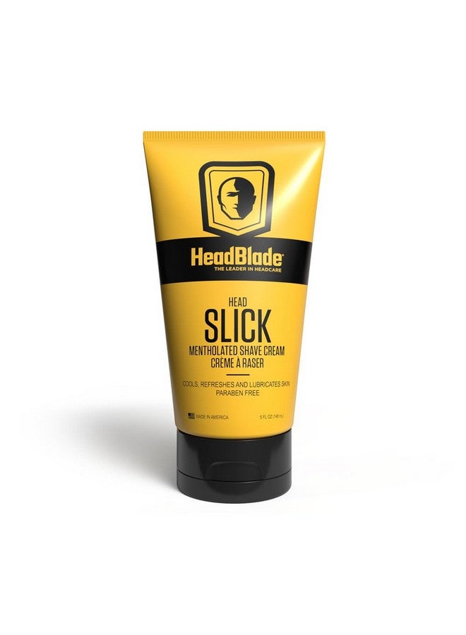 هيد بلايد مجموعة حلاقة رأس موتو للرجال مع كريم حلاقة HeadSlick سعة 5 أونصات، وشفرة حلاقة، وشفرات إعادة تعبئة - Image 3
