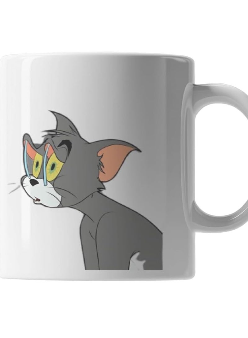 كوب سيراميك مطبوع – كوب قهوة متين بسعة 350 مل، مصنوع من سيراميك عالي الجودة، مناسب للمشروبات الساخنة والباردة، تصميم أنيق مطبوع، مثالي للاستخدام اليومي في المنزل أو المكتب وللهدايا – موديل RC5671OJ - Image 1