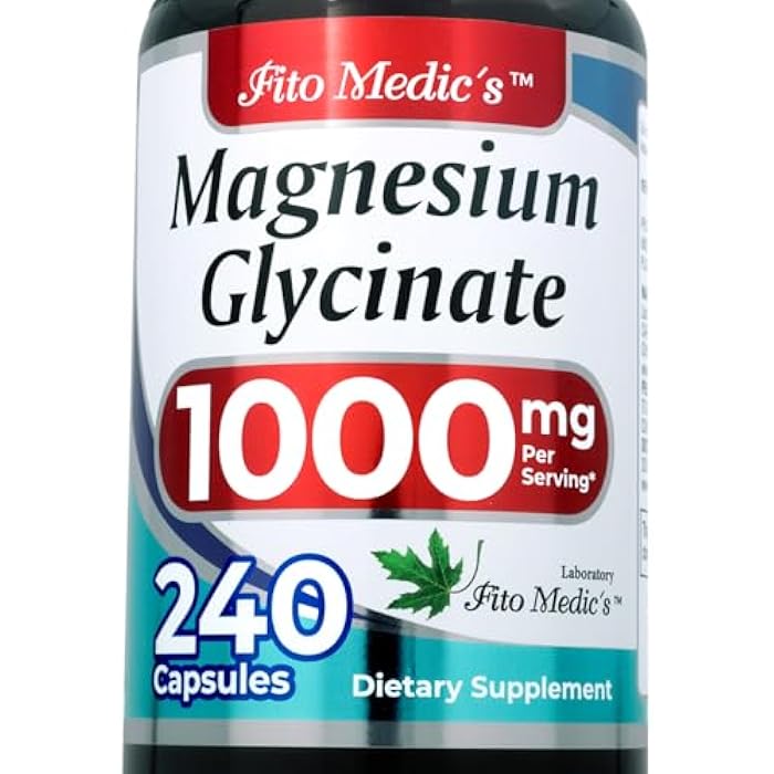 FITO MEDIC'S FITO Medic’S Lab Magnesium Glycinate Supplement, Glicinato de Magnesio, 180 Capsules - Image 1